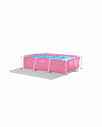 בריכת עמודים מלבנית ורודה INTEX 220x150x60 בריכת עמודים מלבנית ורודה INTEX 220x150x60