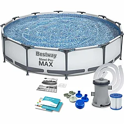 בריכת עמודים עגולה קוטר 366X100 BESTWAY בריכת עמודים עגולה קוטר 366X100 BESTWAY